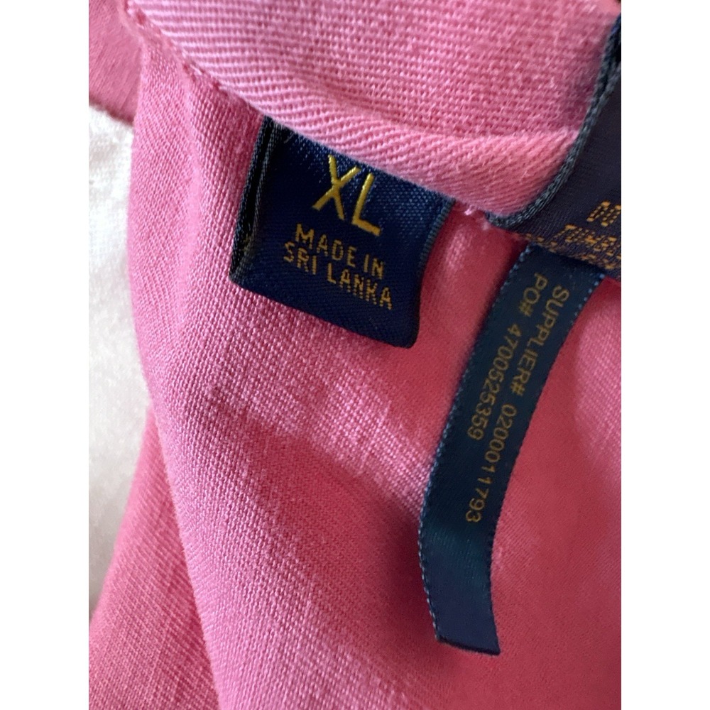 Polo Ralph Lauren Mens XL Shorts Classic Fit Chino Elastic Waist 6" Inseam Pink - Picture 4 of 6